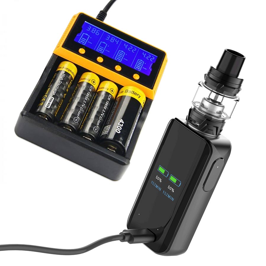 Battery charging and direct vape kit charging