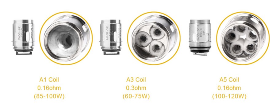 The Athos sub ohm tank employs three Athos coil types to suit your vaping style.