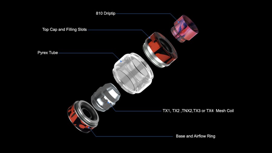 The Freemax Fireluke 2 sub ohm vape tank features an elegant design with high performance.