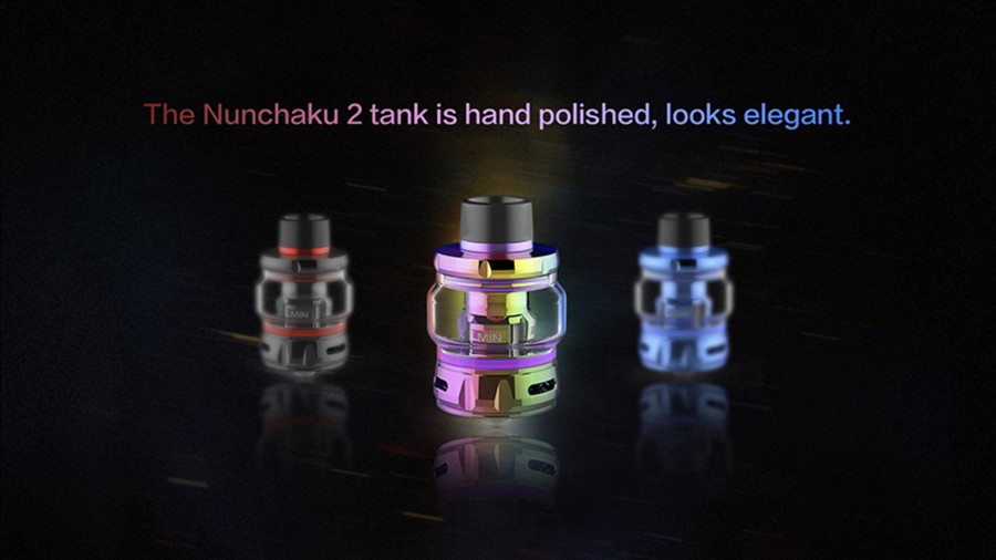 The Nunchaku 2 features a polished design with Pro-FOCS Flavor Testing Technology.