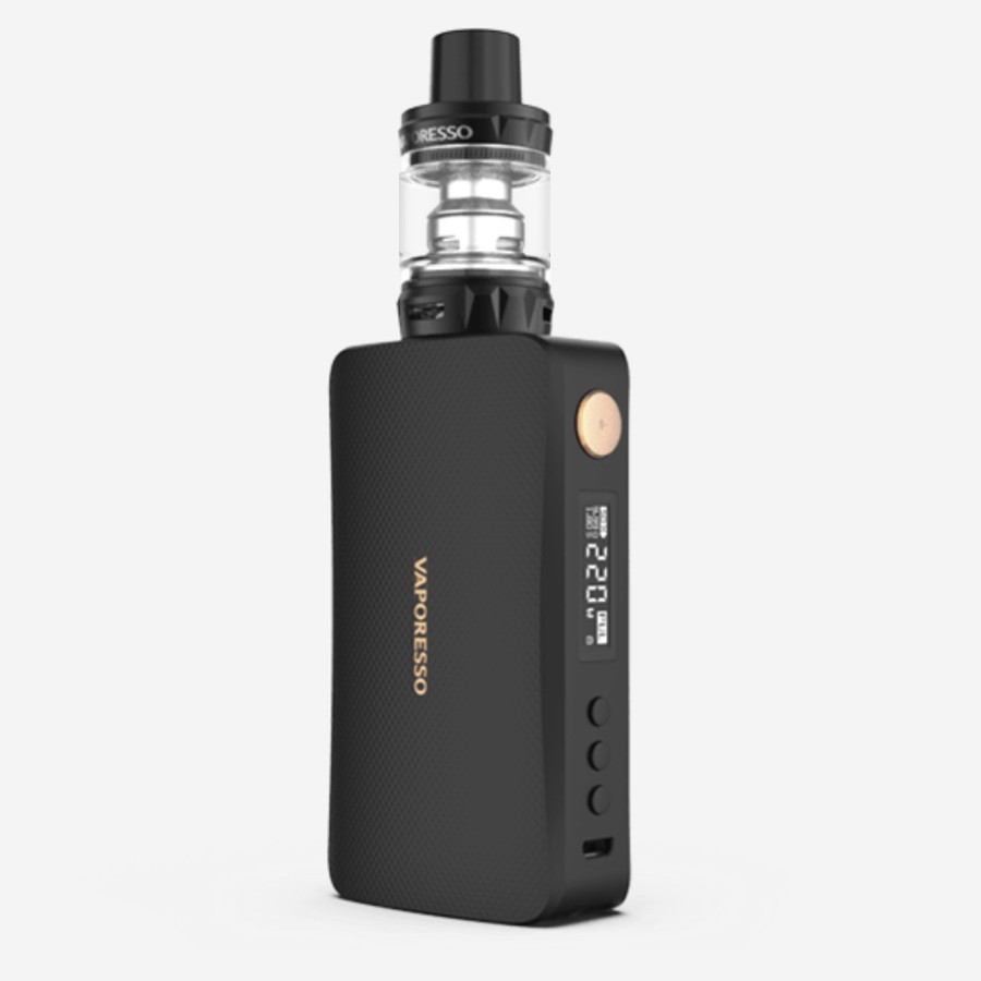 The Vaporesso Gen Kit is a sub ohm vape kit with a 220W maximum output