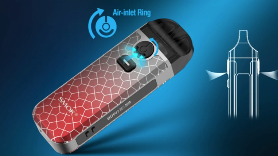 Use the adjustable airflow ring on the Smok Nord 4 kit to find your perfect inhale.