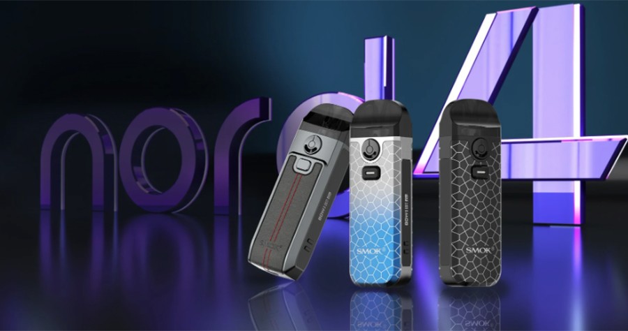 The Smok Nord 4 pod kit delivers a high power output and can be used for both MTL and DTL vaping.