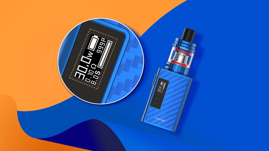 The Guardian 40W kit features a 0.49 Inch OLED screen which displays output modes, battery life, resistance and essential vaping data.