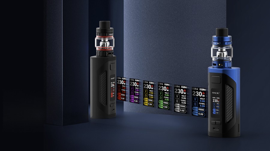 The Rigel sub ohm kit features a 230W max output which can be adjusted to the user’s preference.
